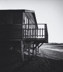 Abandoned building against clear sky