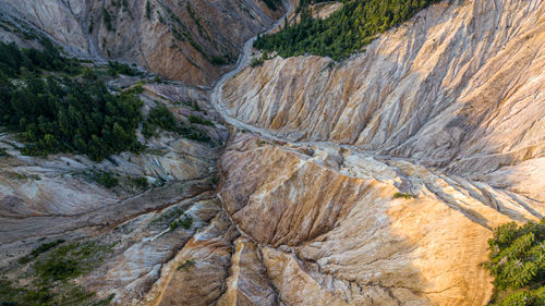 Rock formations on landscape