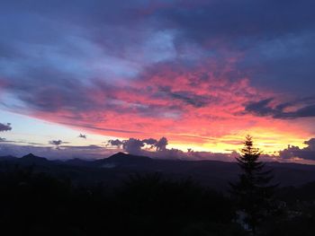 Dramatic sky over mountains