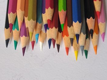 Close-up of multi colored pencils