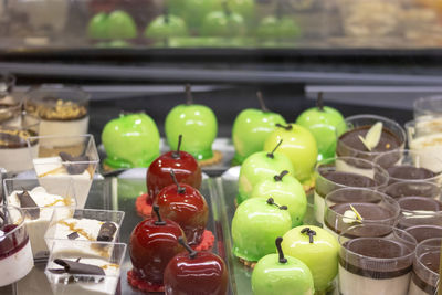 Close-up of candies in store