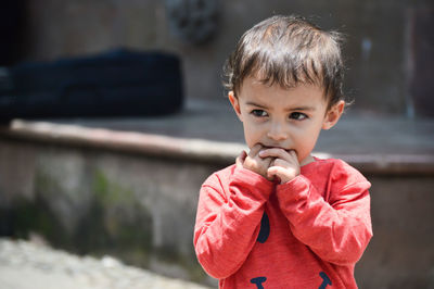 Portrait of cute boy