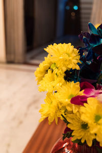 Close-up of yellow flower bouquet