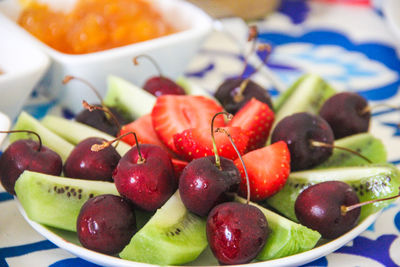 Close-up of fruits in bowl