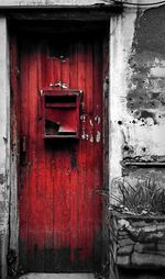 Close-up of old door