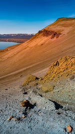 Scenic view of desert against sky