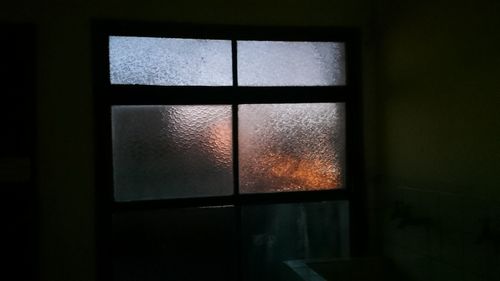 Close-up of window at home