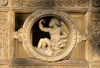 Close-up of carving