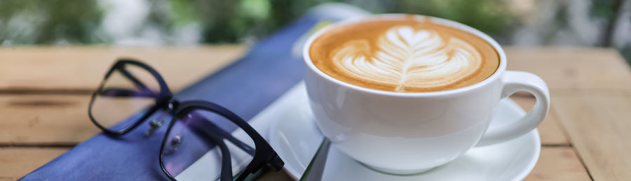 Close-up of coffee on table