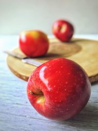 Close-up of apple on table