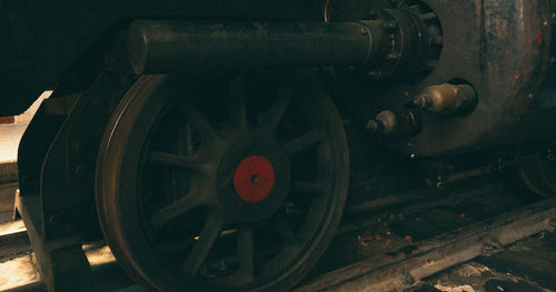 Close-up of old train
