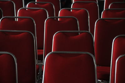 Full frame shot of seats at auditorium