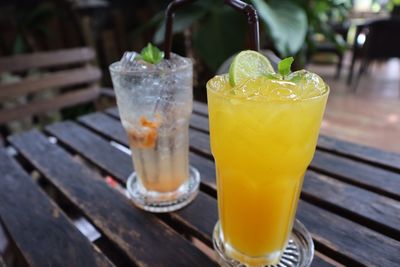 Close-up of drink on table