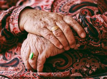 Close-up of woman hand with tattoo