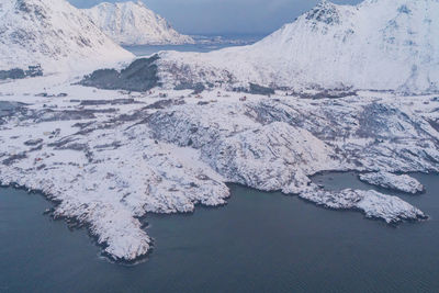 Scenic view of frozen lake
