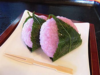 Close-up of pink food