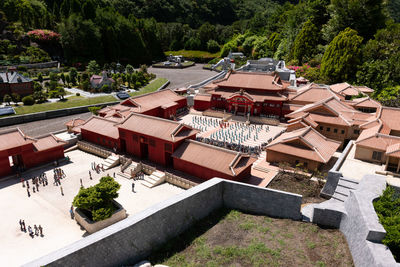 Miniatures representing chinese houses.