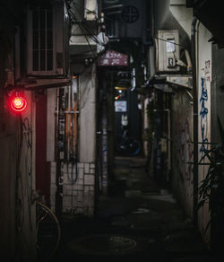 Illuminated city at night