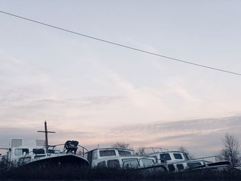 Panoramic view of city against sky during sunset