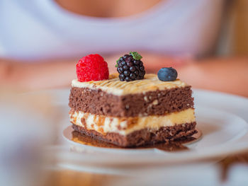 Close-up of cake on plate