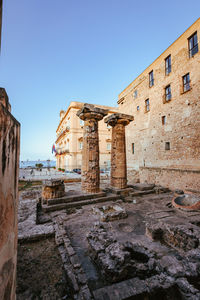 Old ruins against clear sky