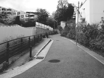 Walkway leading towards city