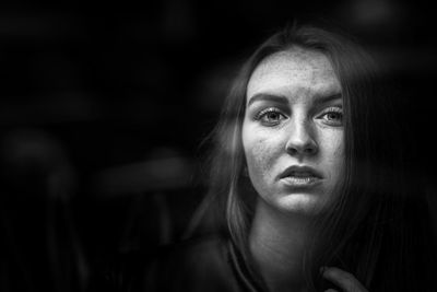 Close-up portrait of a woman