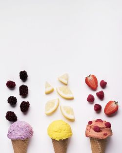 Close-up of food on white background