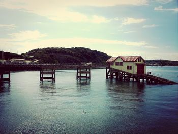 View of pier over sea