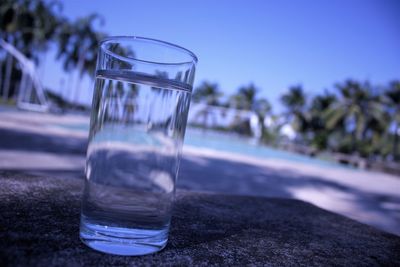 Close-up of drink in glass on table