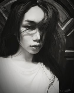 Close-up portrait of young woman