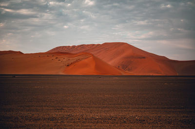 Scenic view of desert against sky