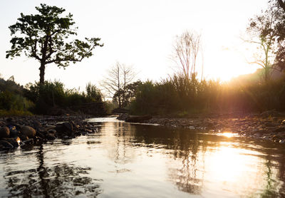 Scenic view of river against sky