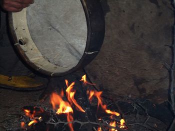 Close-up of bonfire