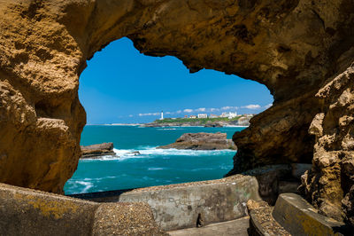 A view of biarritz city in the south of france during a wonderful sunny day