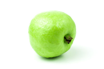 Close-up of apple against white background