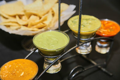 Close-up of food on table