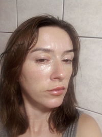 Close-up portrait of a beautiful young woman