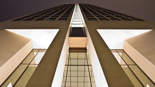 Low angle view of modern building against sky