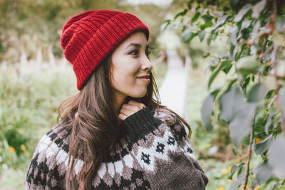 Portrait of woman in hat