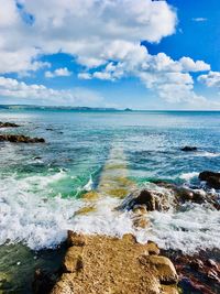 Scenic view of sea against sky