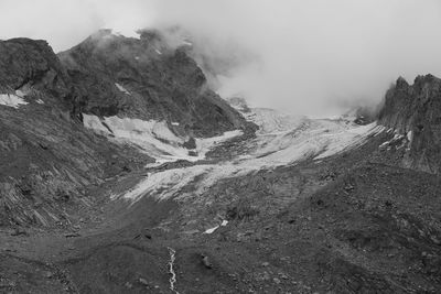 Clouds over the glaciers.