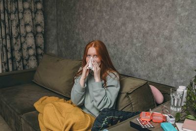 First steps taken at home to monitor and manage early signs of illness, cold with a runny nose