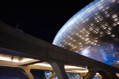 Low angle view of modern bridge