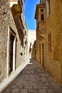 View of old building in mdina, malta