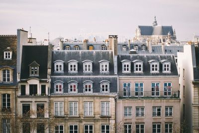 Low angle view of buildings in city