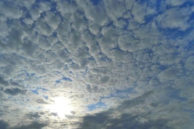 Low angle view of cloudy sky