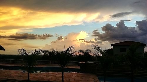 Scenic view of landscape against cloudy sky