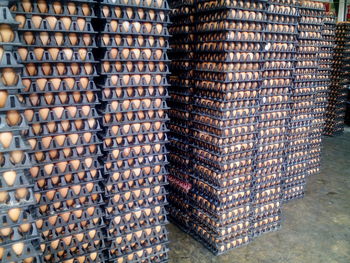 Stack of food in building