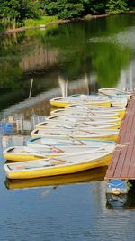 View of boats in lake